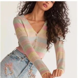LOVESHACKFANCY | Asteria Pastel Crop Cardigan